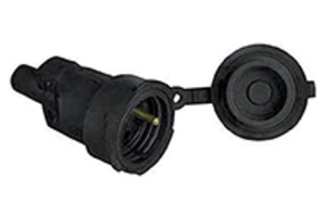 FICHE FEMELLE A CLAPET POUR 3G1.5/3G2.5 IP44 2P+T. 16A/230V.